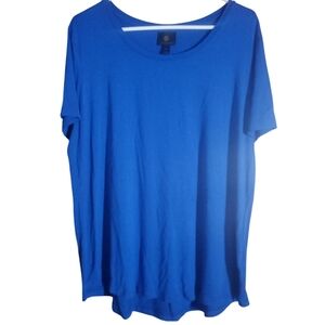 Women's JM Collection Blue Hi-low Top Size 2X XXL